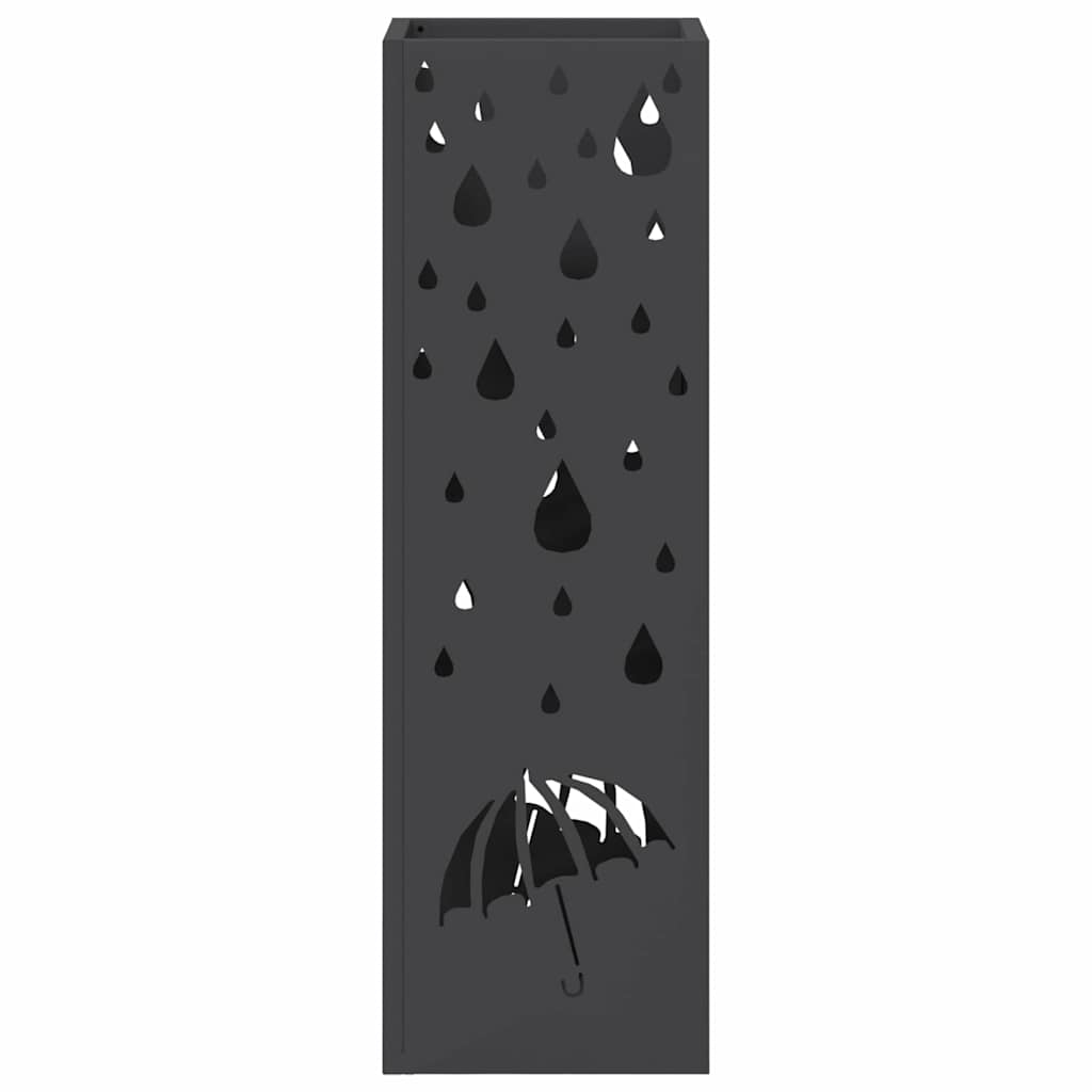 Stand per Ombrelli da Pioggia Nero 15,5 x 15,5 x 49 cm Acciaio | homemem39