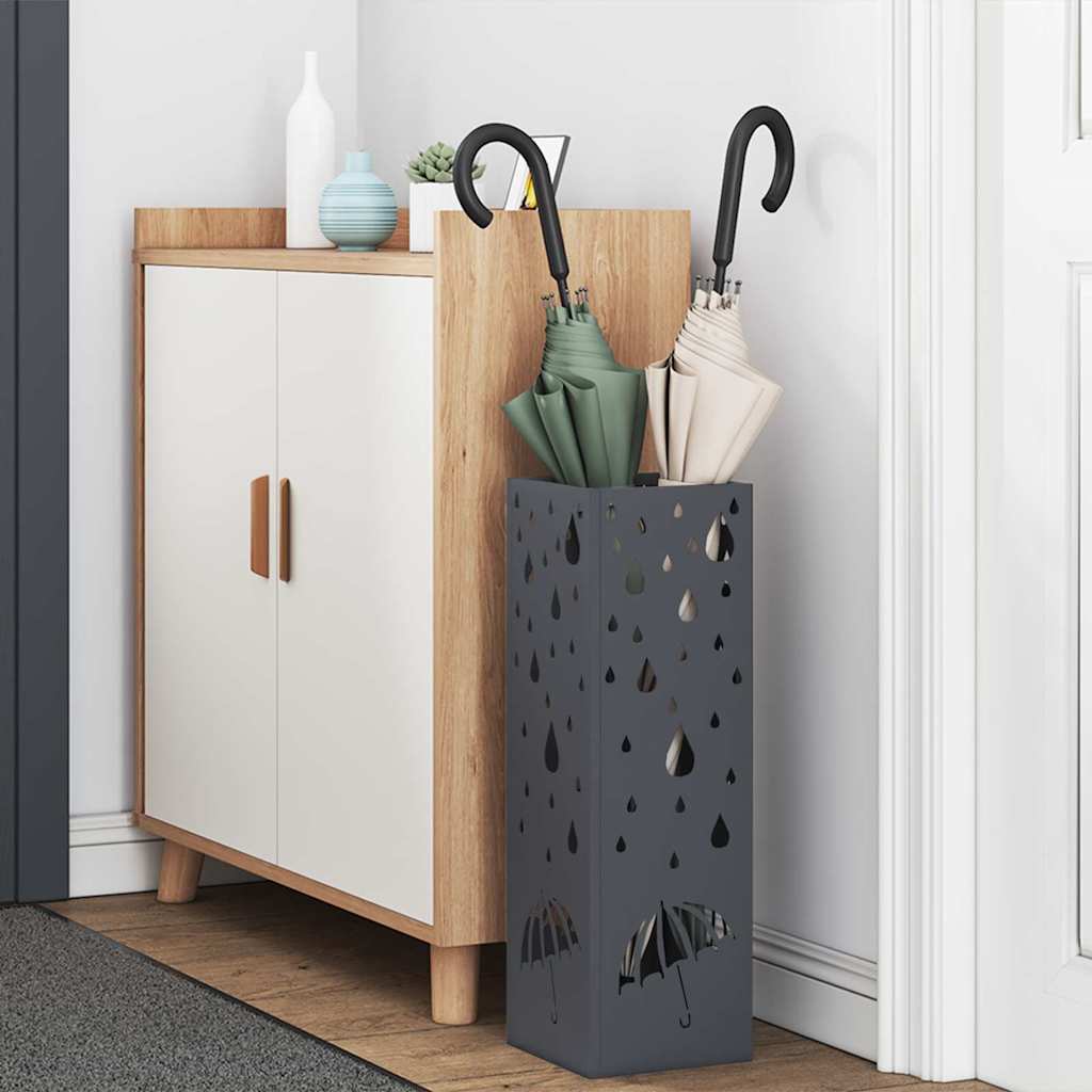 Stand per Ombrelli da Pioggia Antracite 15,5 x 15,5 x 49 cm | homemem39