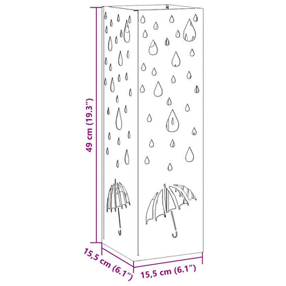 Stand per Ombrelli da Pioggia Antracite 15,5 x 15,5 x 49 cm | homemem39