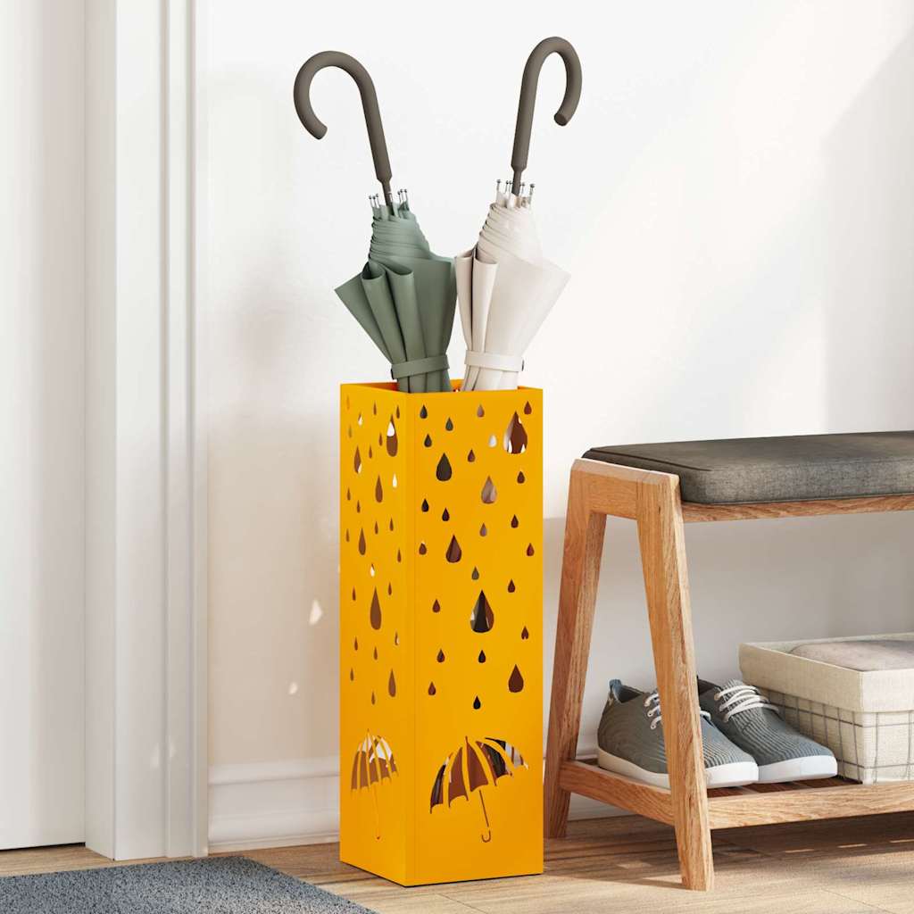 Stand per Ombrelli da Pioggia Senape 15,5 x 15,5 x 49 cm | homemem39