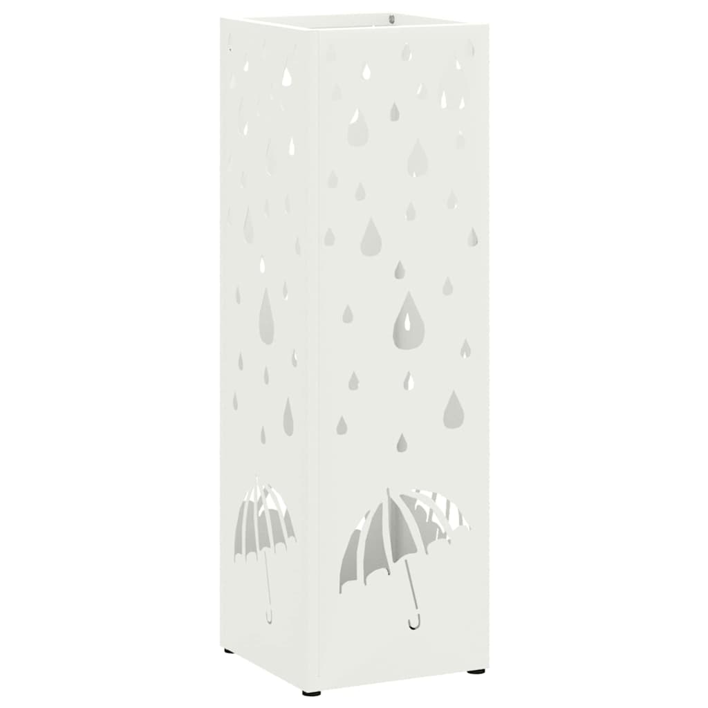 Stand per Ombrelli da Pioggia Bianco 15,5 x 15,5 x 49 cm | homemem39