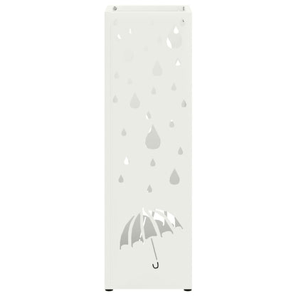 Stand per Ombrelli da Pioggia Bianco 15,5 x 15,5 x 49 cm | homemem39