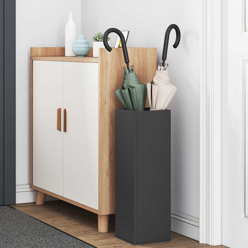 Stand per Ombrelli da Pioggia Nero 15,5 x 15,5 x 49 cm Acciaio | homemem39