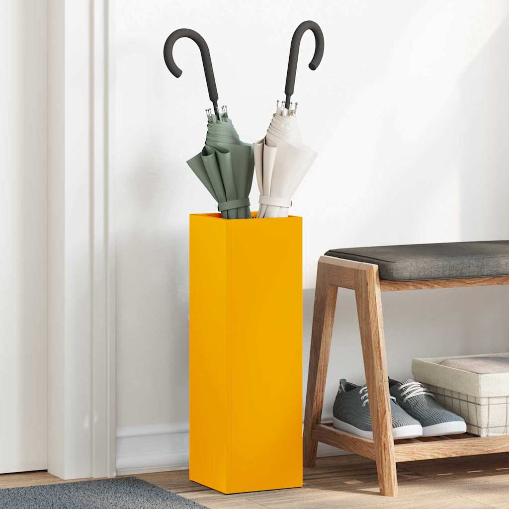 Stand per Ombrelli da Pioggia Senape 15,5 x 15,5 x 49 cm