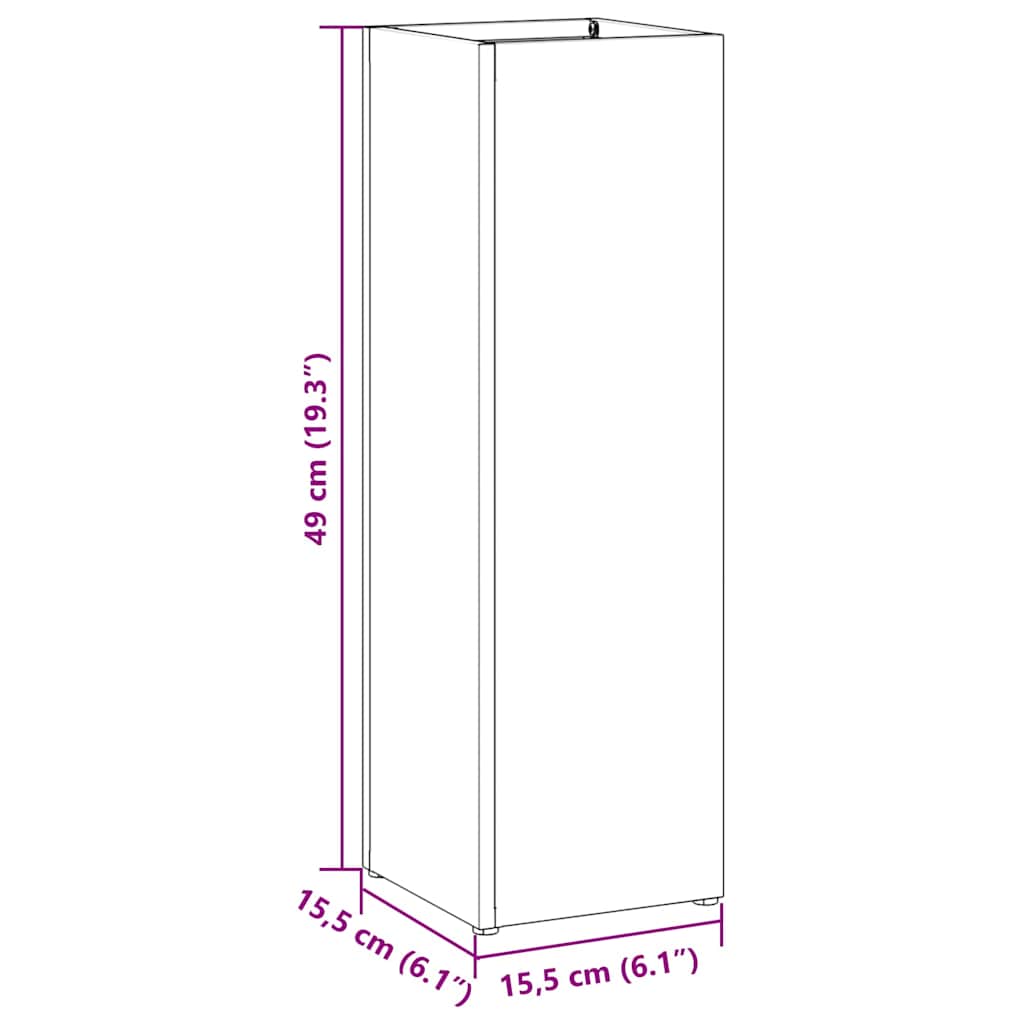 Stand per Ombrelli da Pioggia Senape 15,5 x 15,5 x 49 cm | homemem39