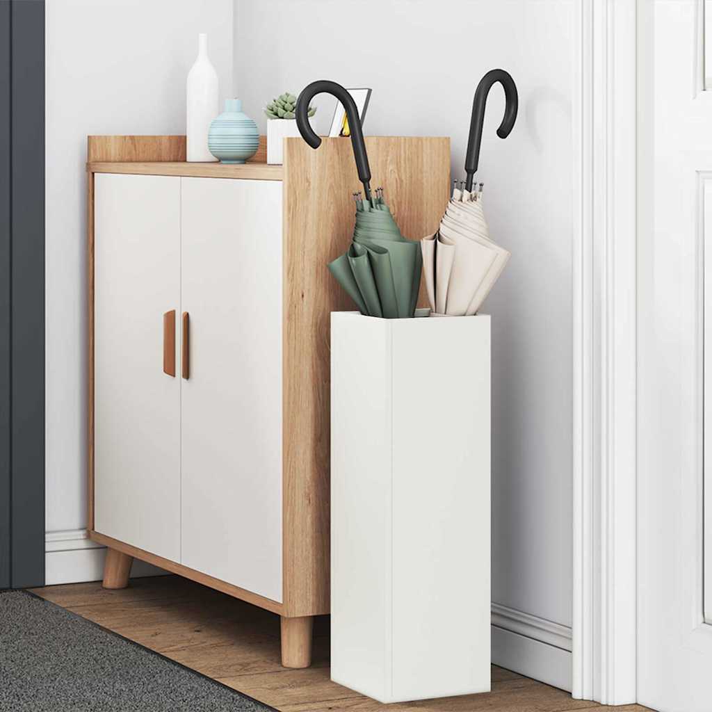Stand per Ombrelli da Pioggia Bianco 15,5 x 15,5 x 49 cm | homemem39