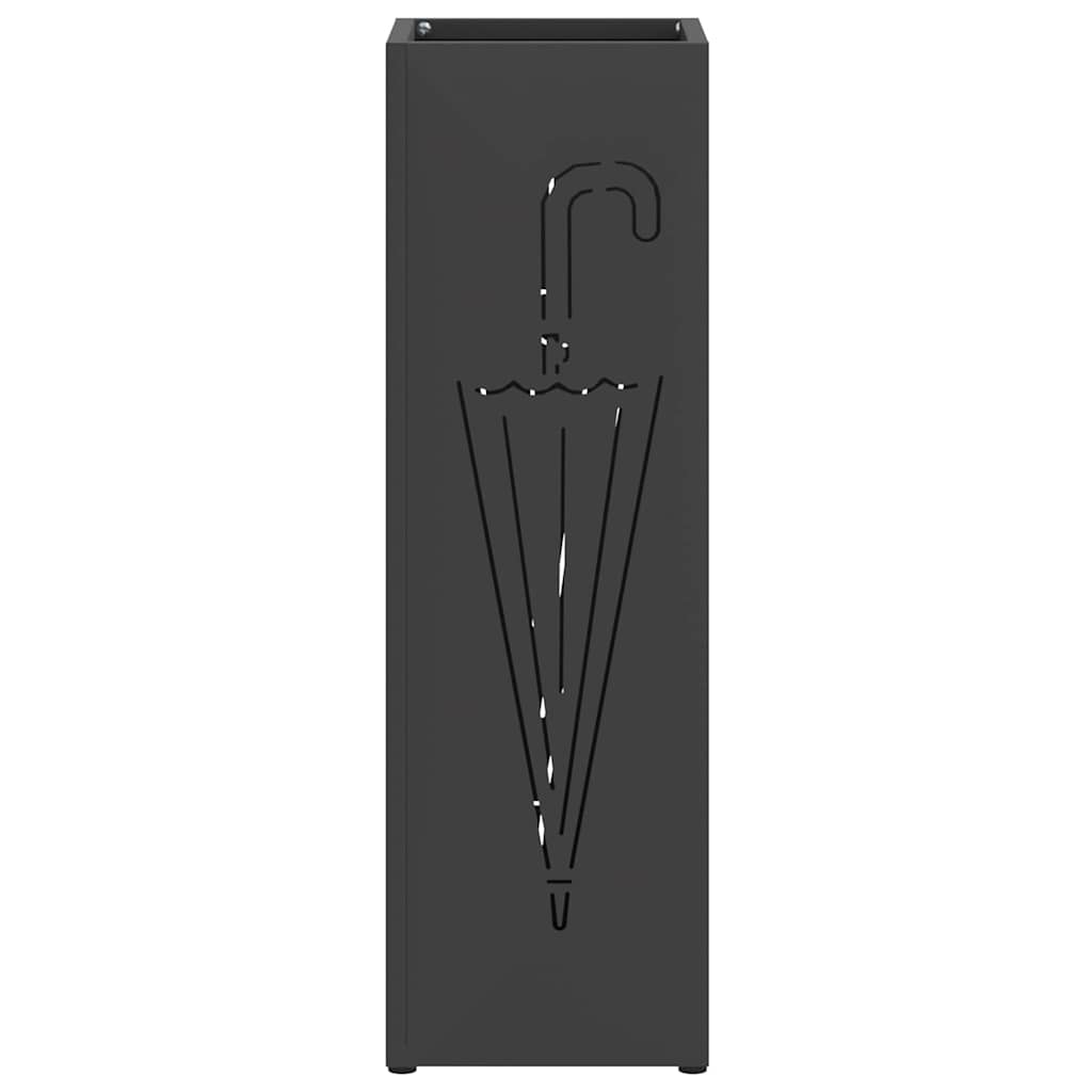 Stand per Ombrelli da Pioggia Nero 15,5 x 15,5 x 49 cm Acciaio | homemem39