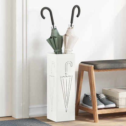 Stand per Ombrelli da Pioggia Bianco 15,5 x 15,5 x 49 cm | homemem39
