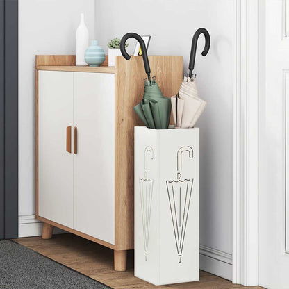 Stand per Ombrelli da Pioggia Bianco 15,5 x 15,5 x 49 cm | homemem39