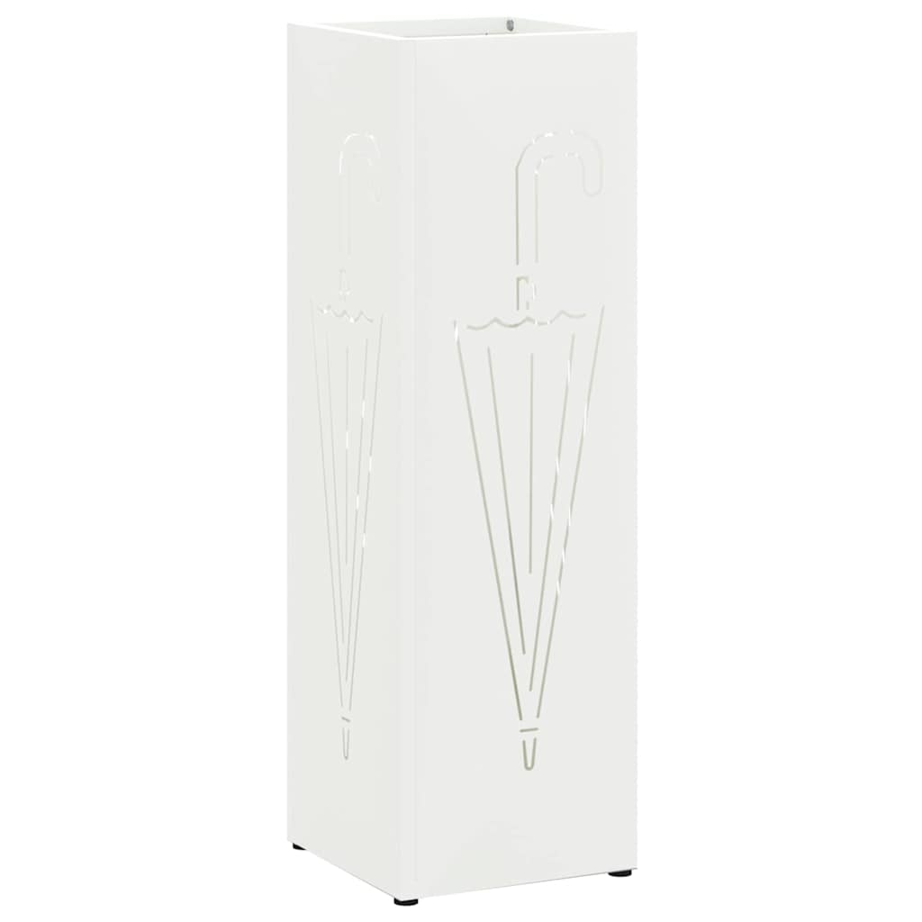 Stand per Ombrelli da Pioggia Bianco 15,5 x 15,5 x 49 cm | homemem39