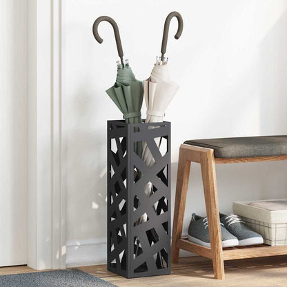 Stand per Ombrelli da Pioggia Nero 15,5 x 15,5 x 49 cm Acciaio | homemem39