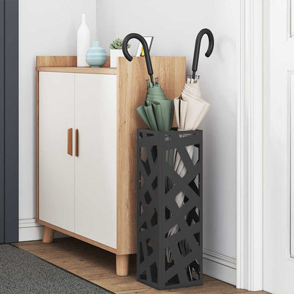 Stand per Ombrelli da Pioggia Nero 15,5 x 15,5 x 49 cm Acciaio
