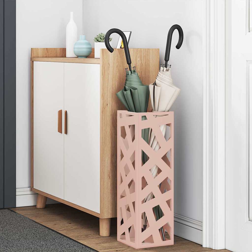 Stand per Ombrelli da Pioggia Rosa 15,5 x 15,5 x 49 cm Acciaio | homemem39