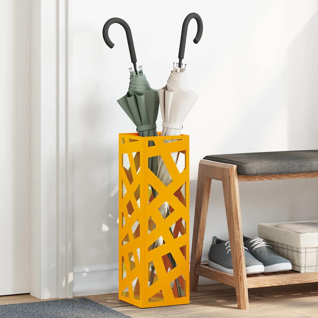Stand per Ombrelli da Pioggia Senape 15,5 x 15,5 x 49 cm | homemem39