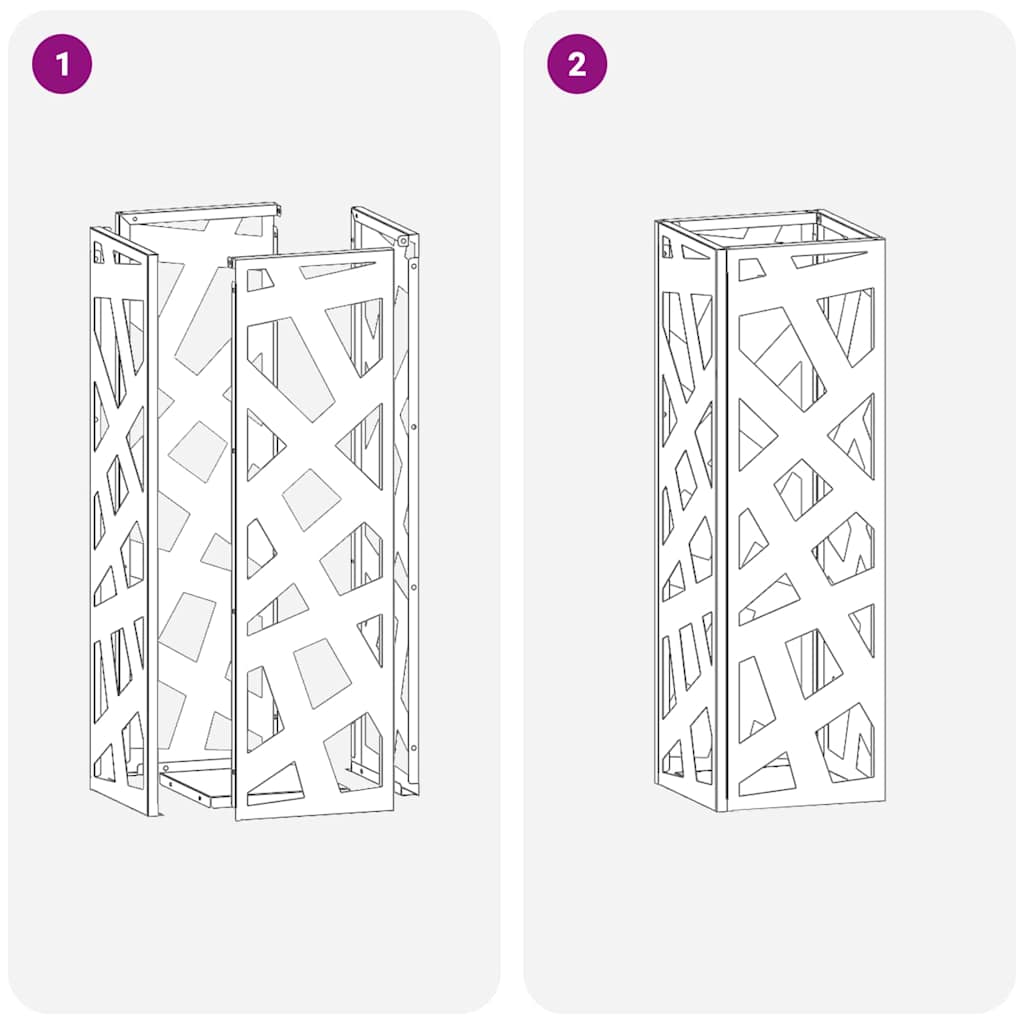 Stand per Ombrelli da Pioggia Bianco 15,5 x 15,5 x 49 cm | homemem39