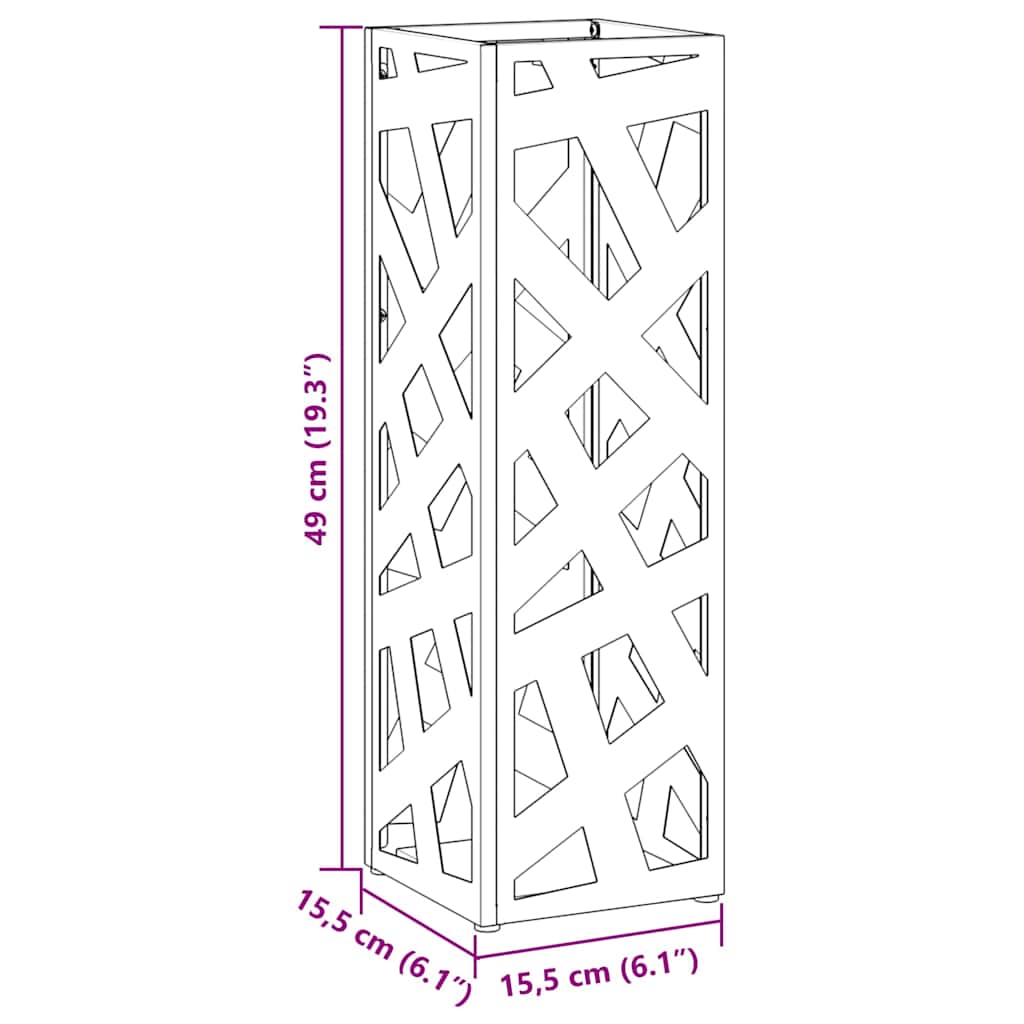 Stand per Ombrelli da Pioggia Bianco 15,5 x 15,5 x 49 cm | homemem39