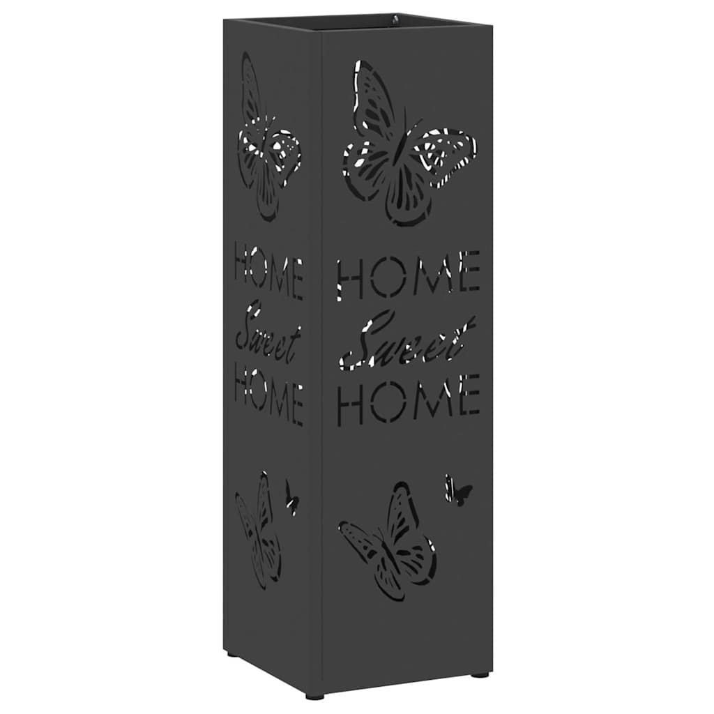 Stand per Ombrelli da Pioggia Nero 15,5 x 15,5 x 49 cm Acciaio | homemem39