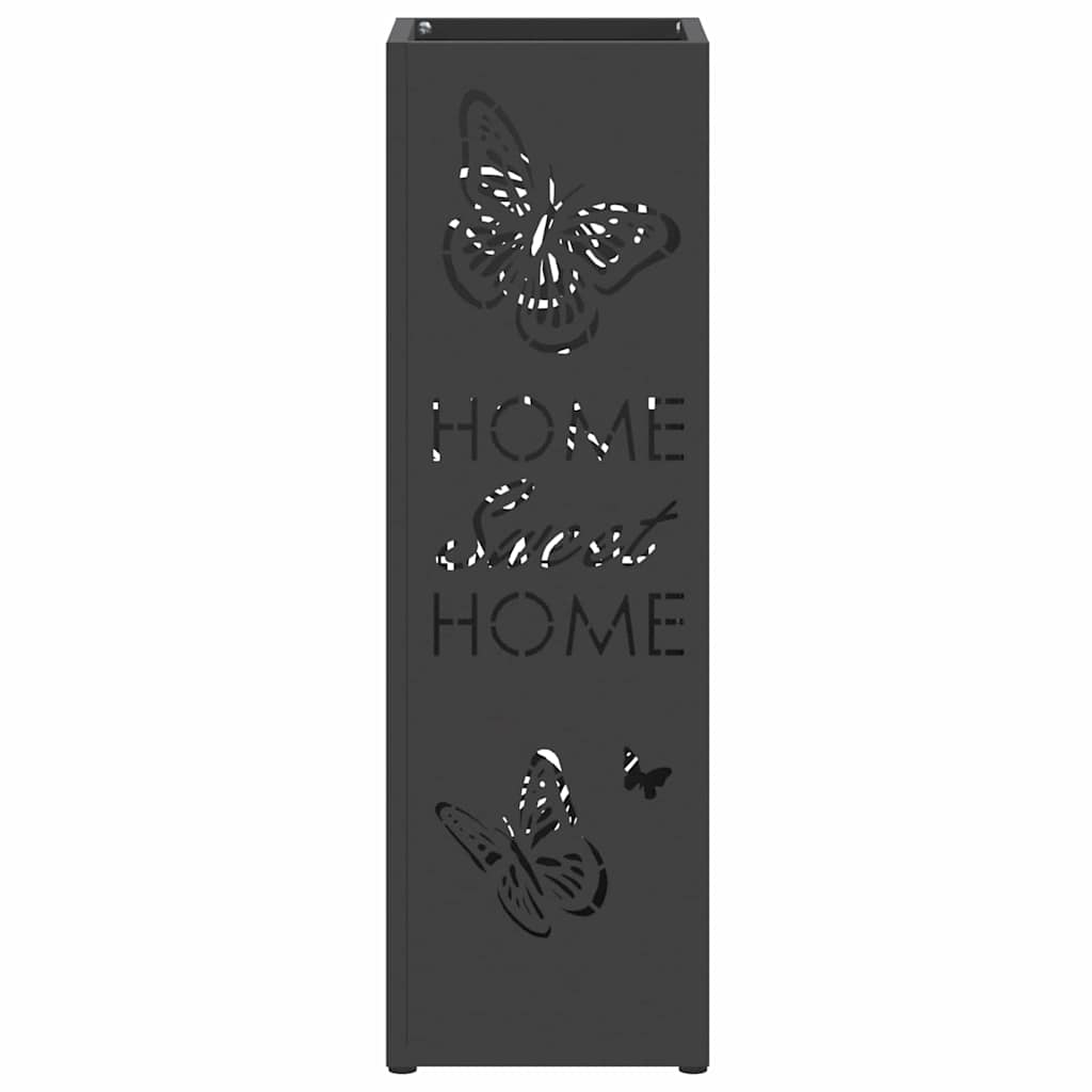 Stand per Ombrelli da Pioggia Nero 15,5 x 15,5 x 49 cm Acciaio | homemem39