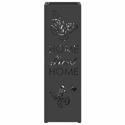 Stand per Ombrelli da Pioggia Nero 15,5 x 15,5 x 49 cm Acciaio | homemem39