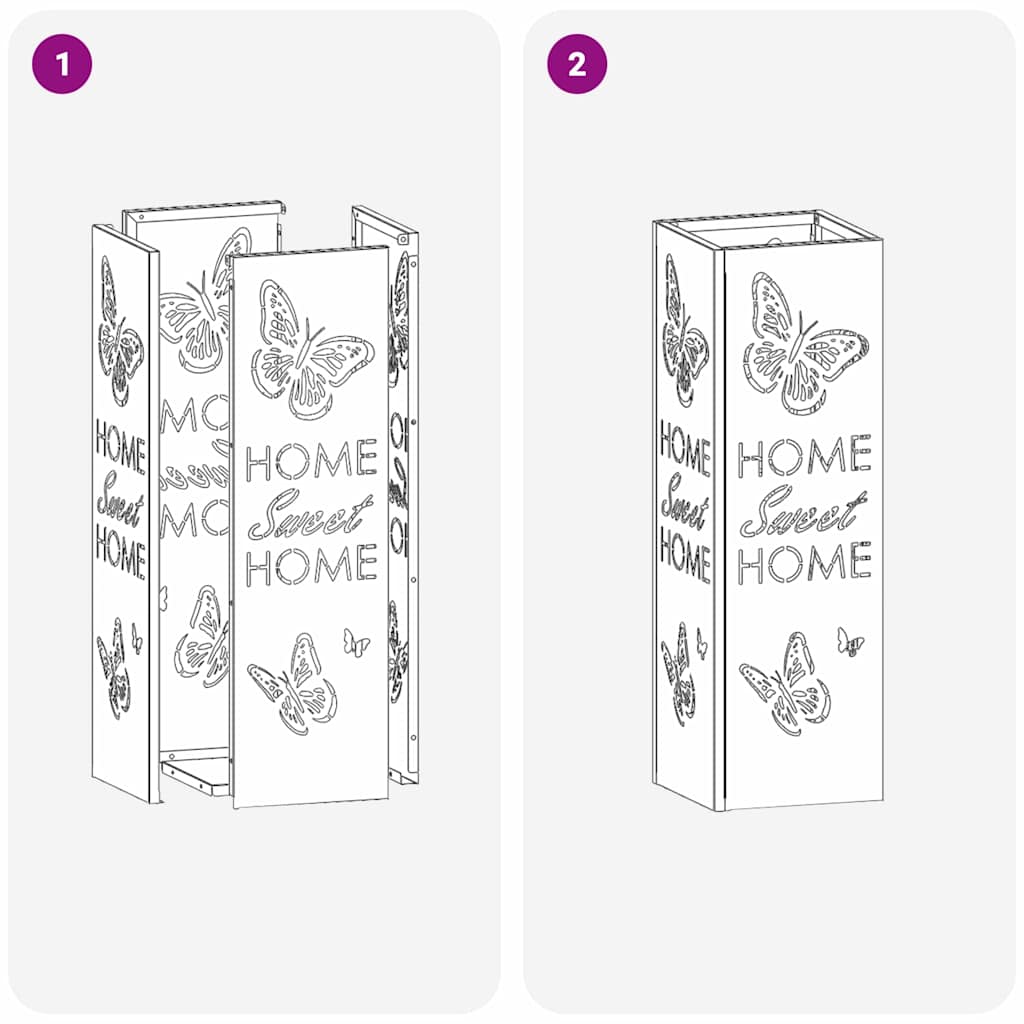 Stand per Ombrelli da Pioggia Antracite 15,5 x 15,5 x 49 cm | homemem39