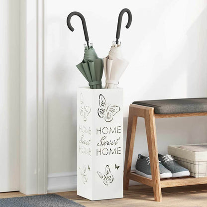 Stand per Ombrelli da Pioggia Bianco 15,5 x 15,5 x 49 cm | homemem39