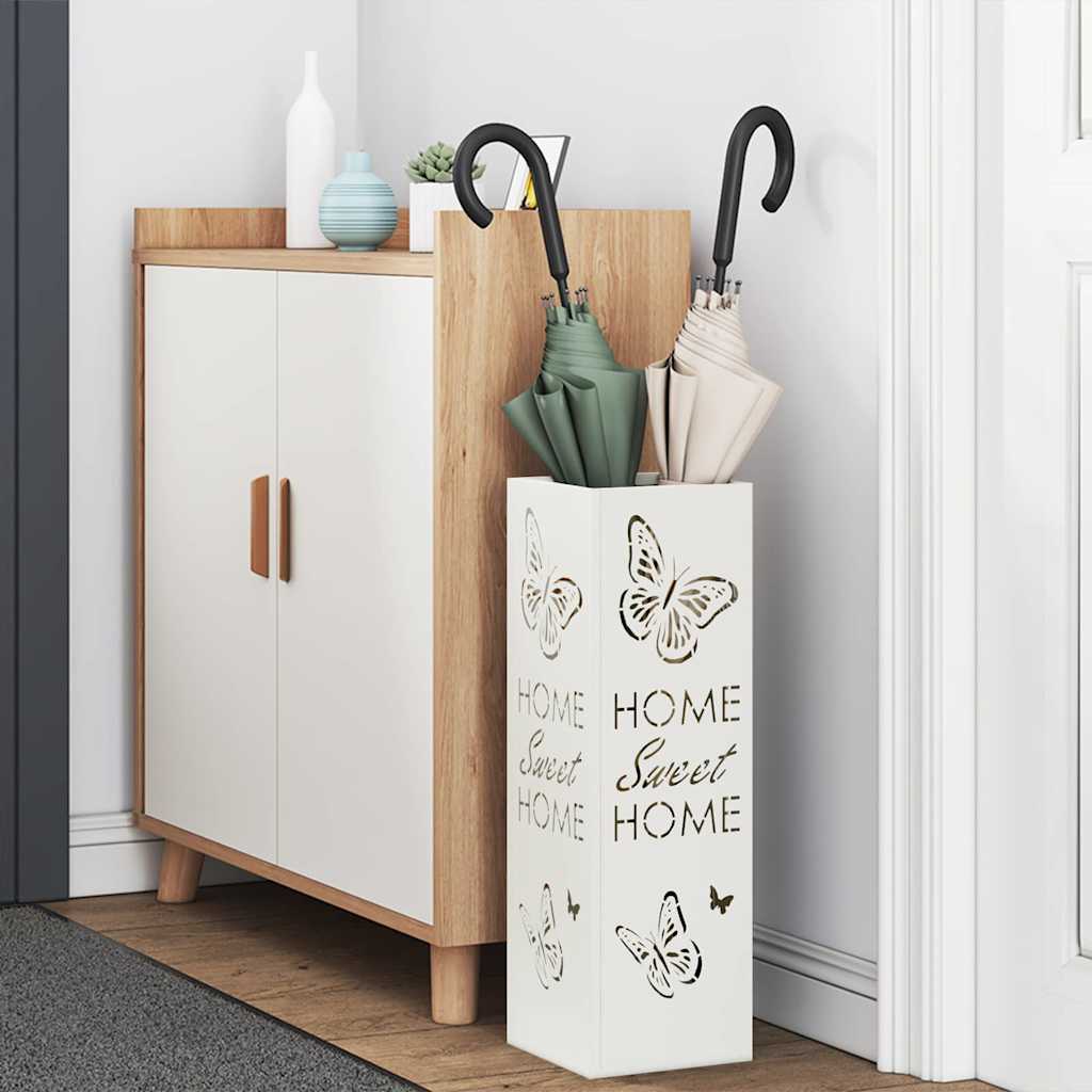Stand per Ombrelli da Pioggia Bianco 15,5 x 15,5 x 49 cm | homemem39