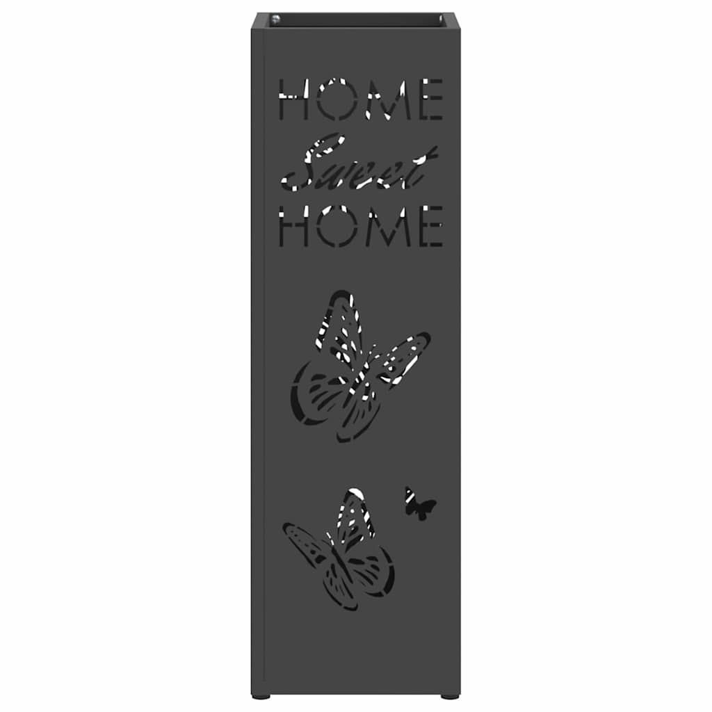 Stand per Ombrelli da Pioggia Nero 15,5 x 15,5 x 49 cm Acciaio | homemem39