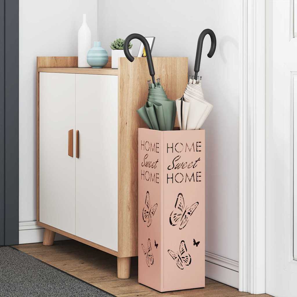 Stand per Ombrelli da Pioggia Rosa 15,5 x 15,5 x 49 cm Acciaio | homemem39