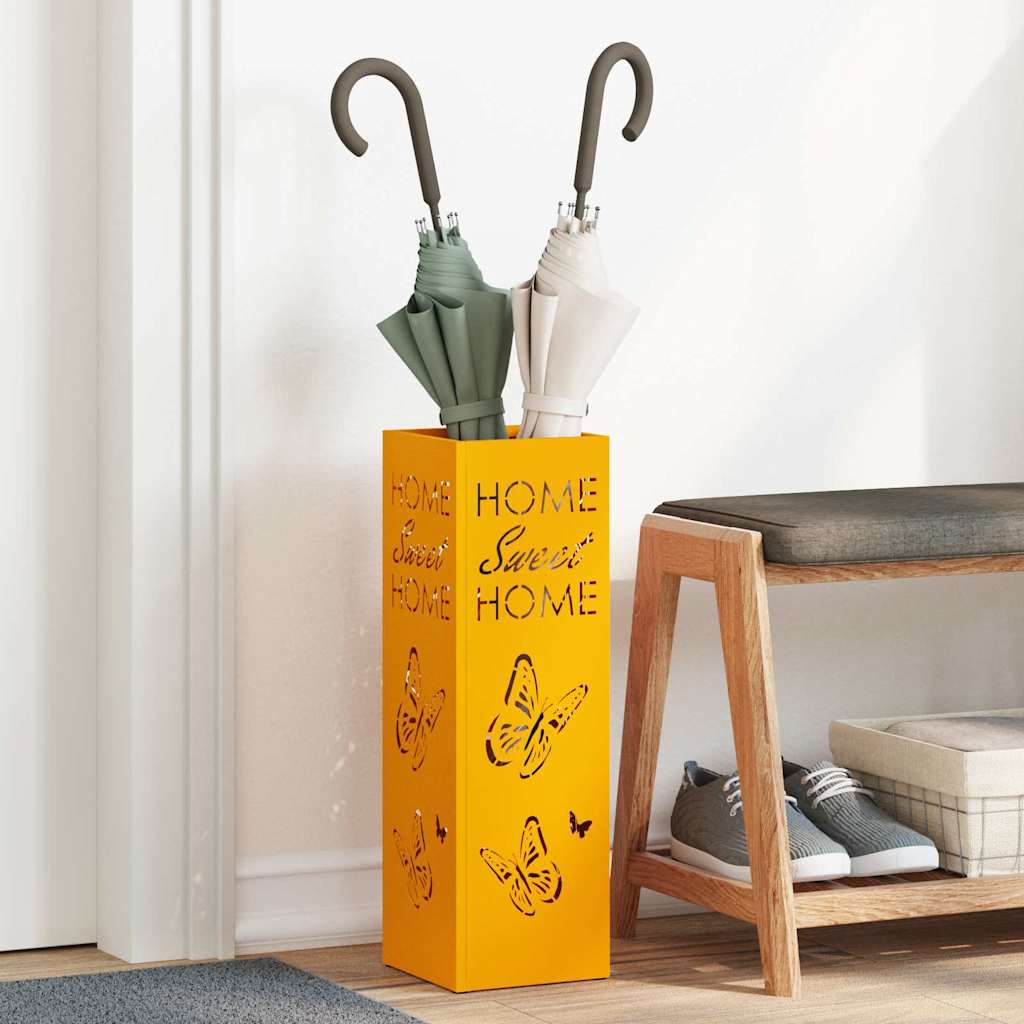 Stand per Ombrelli da Pioggia Senape 15,5 x 15,5 x 49 cm | homemem39