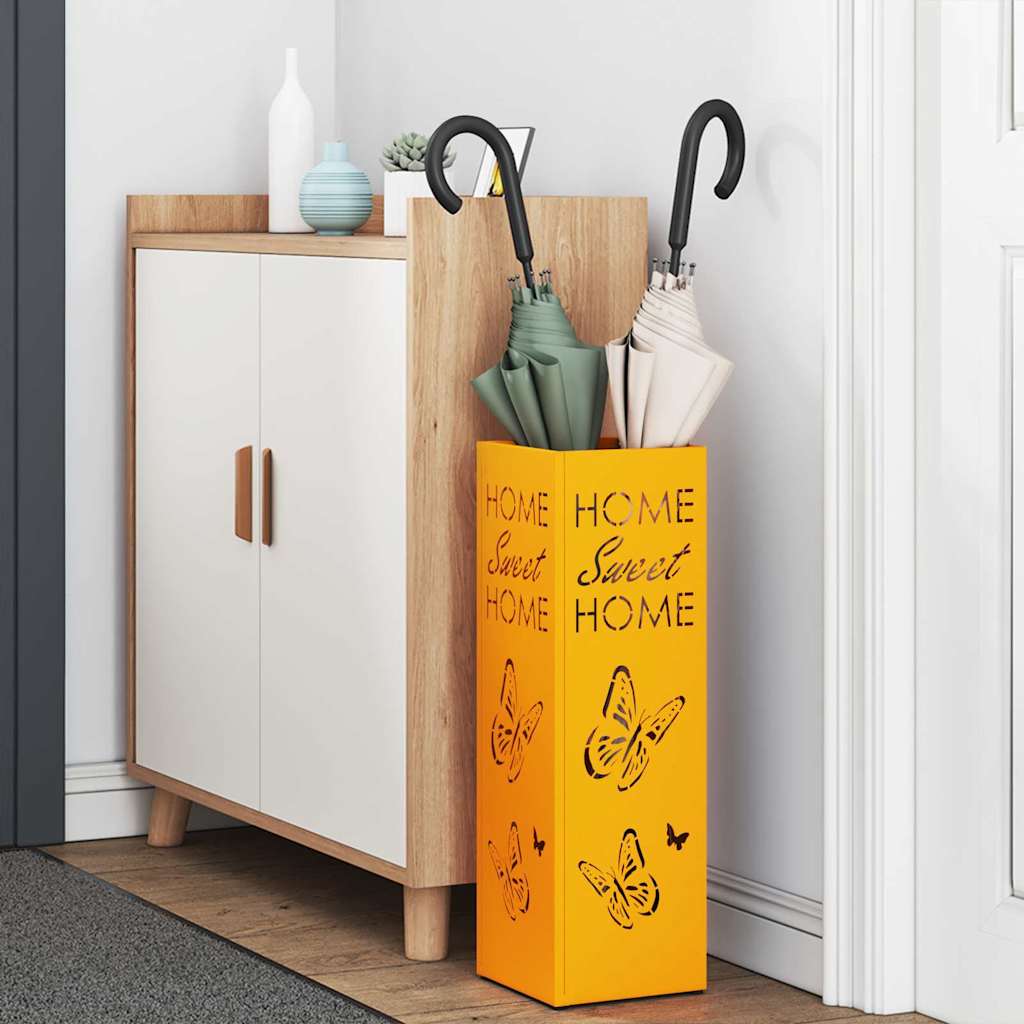 Stand per Ombrelli da Pioggia Senape 15,5 x 15,5 x 49 cm | homemem39