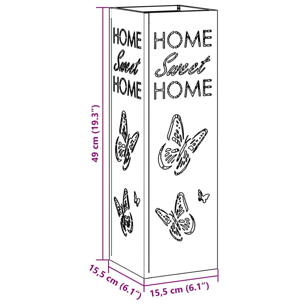 Stand per Ombrelli da Pioggia Senape 15,5 x 15,5 x 49 cm | homemem39