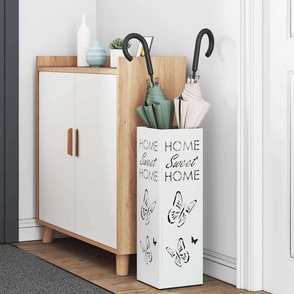 Stand per Ombrelli da Pioggia Bianco 15,5 x 15,5 x 49 cm | homemem39