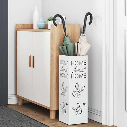 Stand per Ombrelli da Pioggia Bianco 15,5 x 15,5 x 49 cm | homemem39