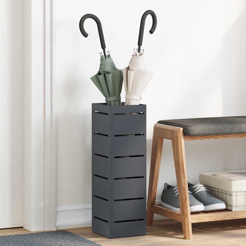 Stand per Ombrelli da Pioggia Antracite 15,5 x 15,5 x 49 cm | homemem39
