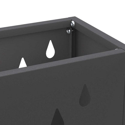 Stand per Ombrelli da Pioggia Nero 28 x 12 x 41 cm Acciaio | homemem39