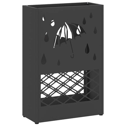 Stand per Ombrelli da Pioggia Nero 28 x 12 x 41 cm Acciaio | homemem39