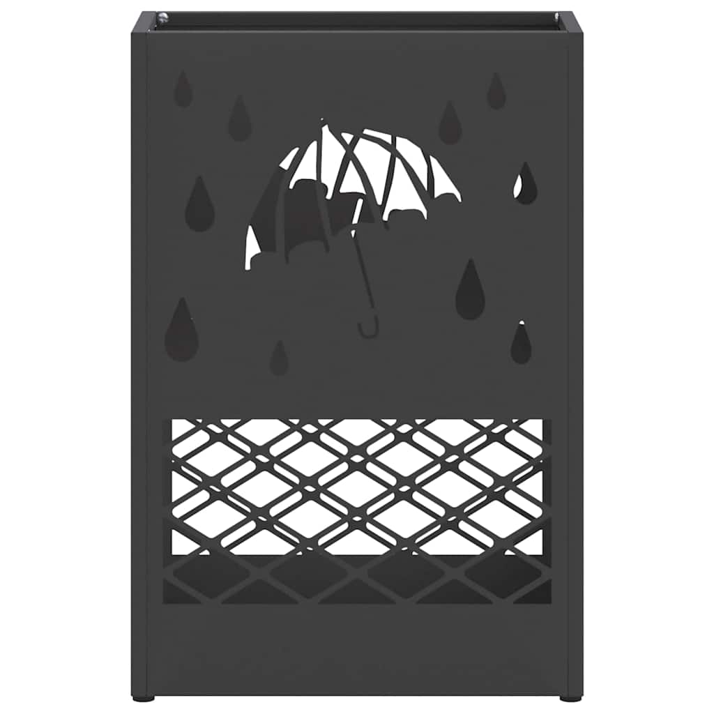 Stand per Ombrelli da Pioggia Nero 28 x 12 x 41 cm Acciaio | homemem39