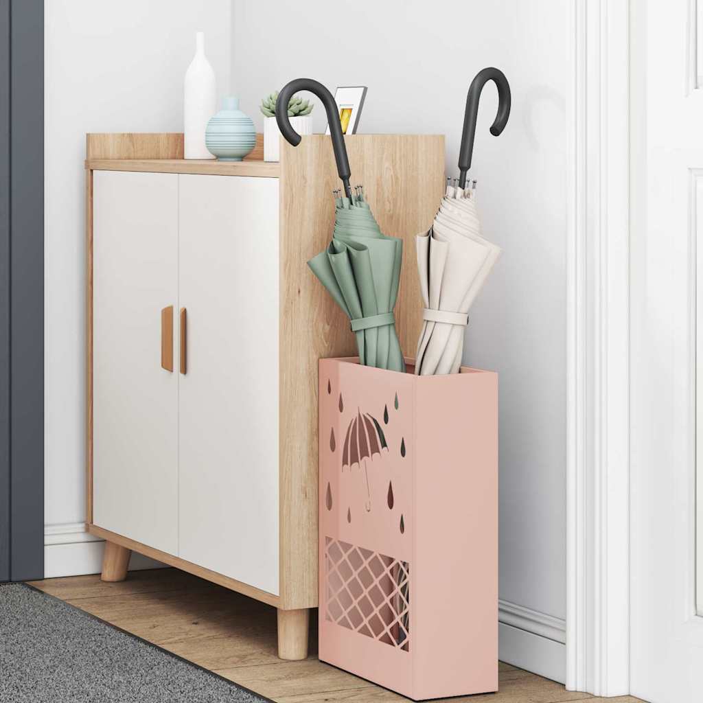 Stand per Ombrelli da Pioggia Rosa 28 x 12 x 41 cm Acciaio | homemem39