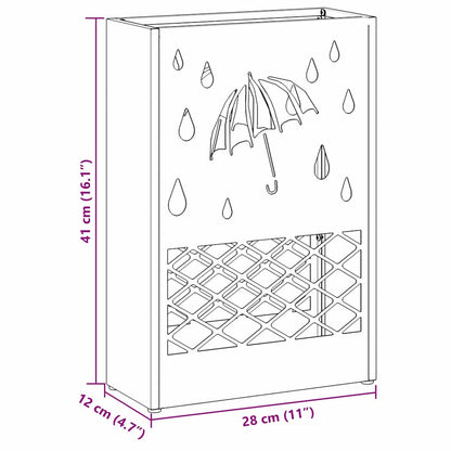 Stand per Ombrelli da Pioggia Rosa 28 x 12 x 41 cm Acciaio | homemem39
