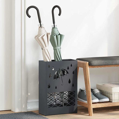 Stand per Ombrelli da Pioggia Antracite 28 x 12 x 41 cm Acciaio