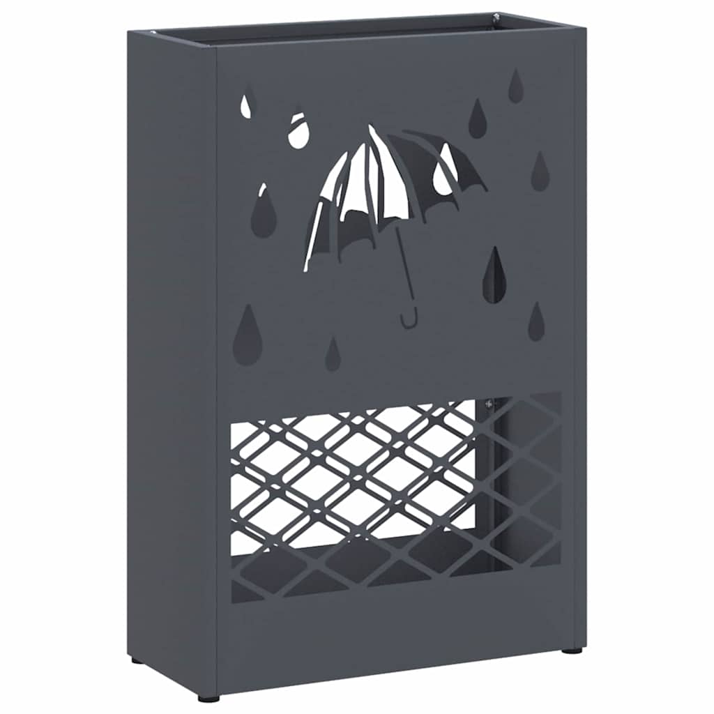 Stand per Ombrelli da Pioggia Antracite 28 x 12 x 41 cm Acciaio | homemem39