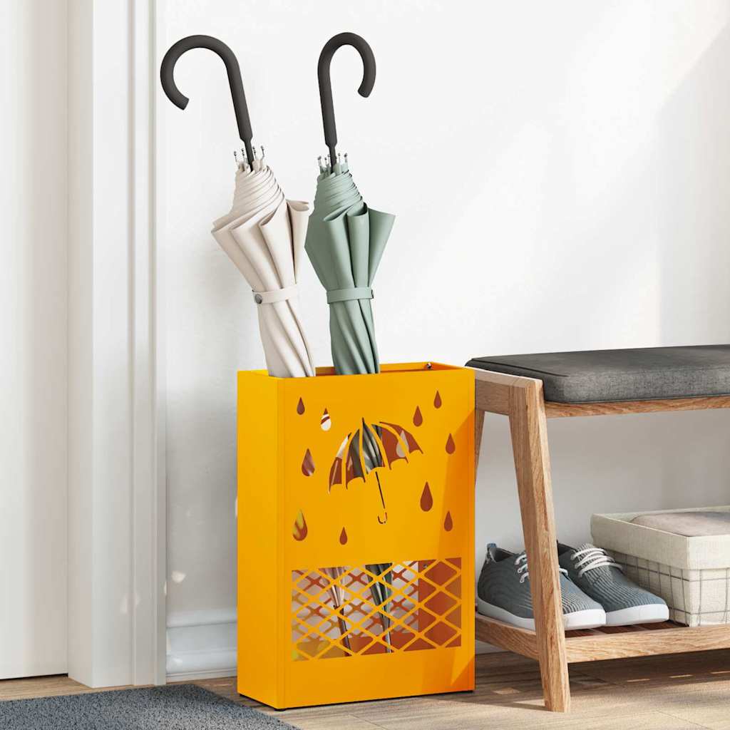 Stand per Ombrelli da Pioggia Giallo Senape 28 x 12 x 41 cm | homemem39