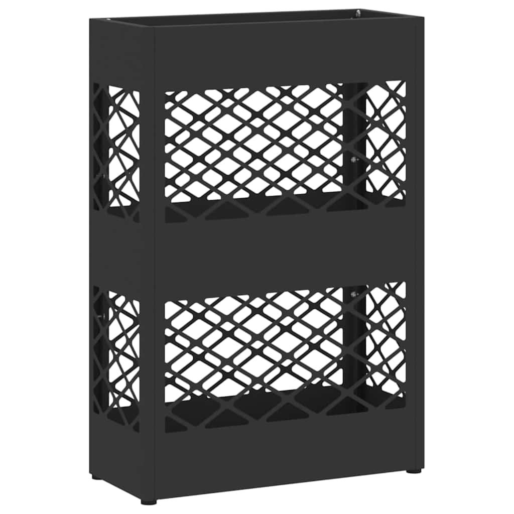 Stand per Ombrelli da Pioggia Nero 28 x 12 x 41 cm Acciaio | homemem39