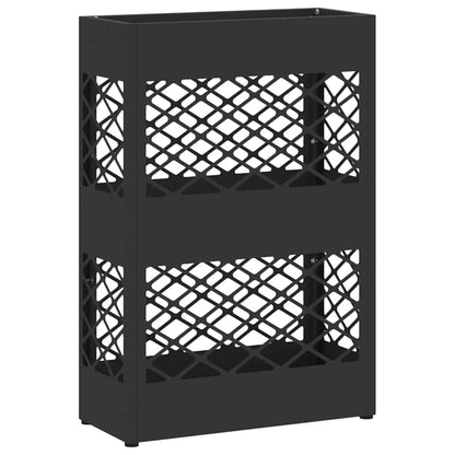 Stand per Ombrelli da Pioggia Nero 28 x 12 x 41 cm Acciaio | homemem39