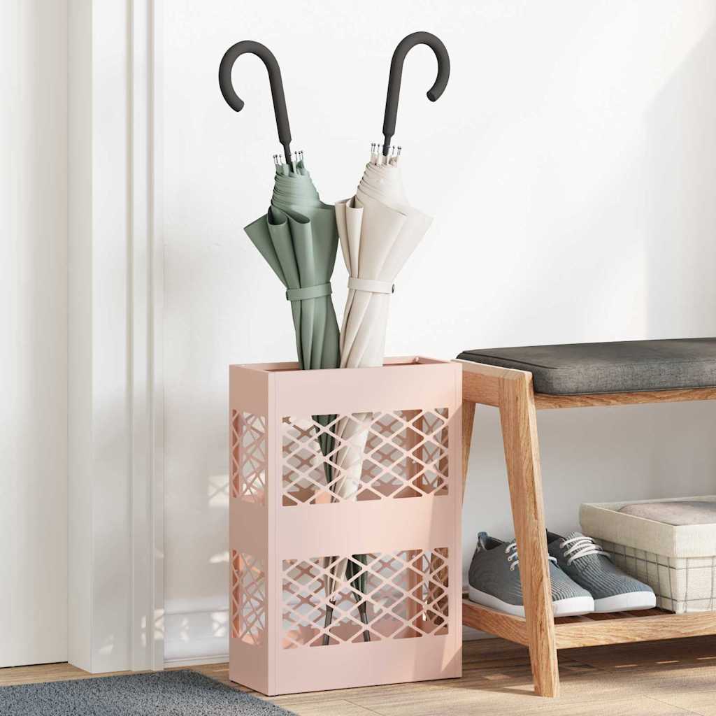 Stand per Ombrelli da Pioggia Rosa 28 x 12 x 41 cm Acciaio | homemem39