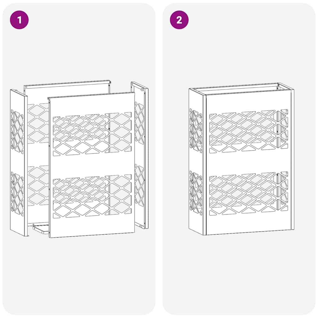 Stand per Ombrelli da Pioggia Antracite 28 x 12 x 41 cm Acciaio | homemem39