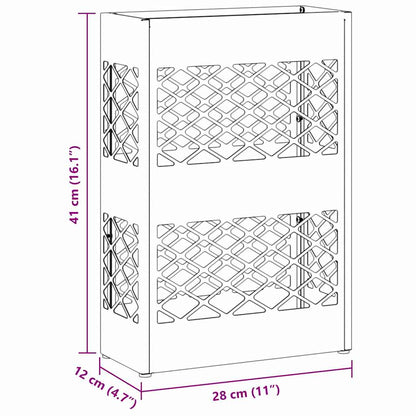 Stand per Ombrelli da Pioggia Antracite 28 x 12 x 41 cm Acciaio | homemem39