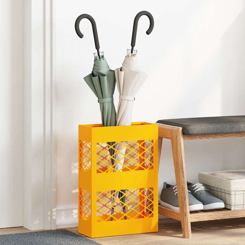 Stand per Ombrelli da Pioggia Giallo Senape 28 x 12 x 41 cm | homemem39