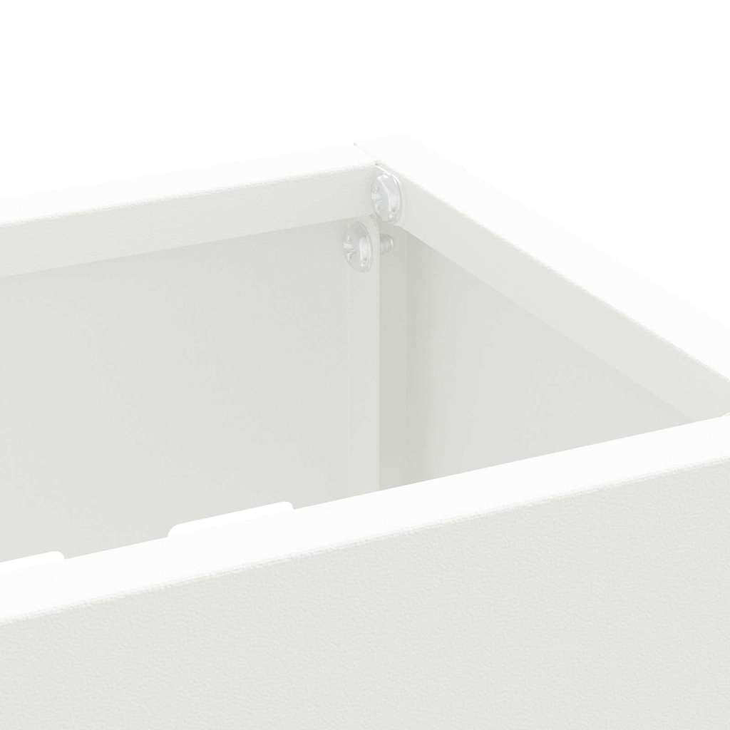 Stand per Ombrelli da Pioggia Bianco 28 x 12 x 41 cm Acciaio | homemem39