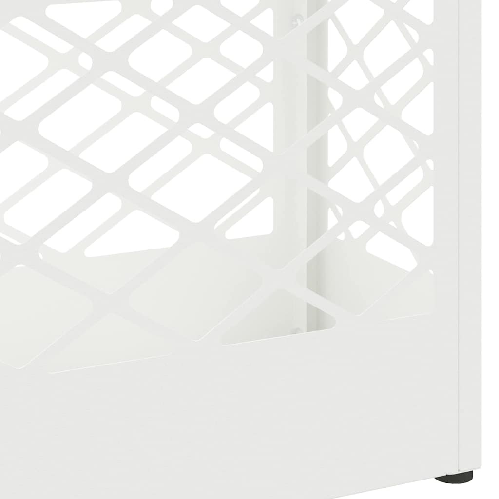 Stand per Ombrelli da Pioggia Bianco 28 x 12 x 41 cm Acciaio | homemem39